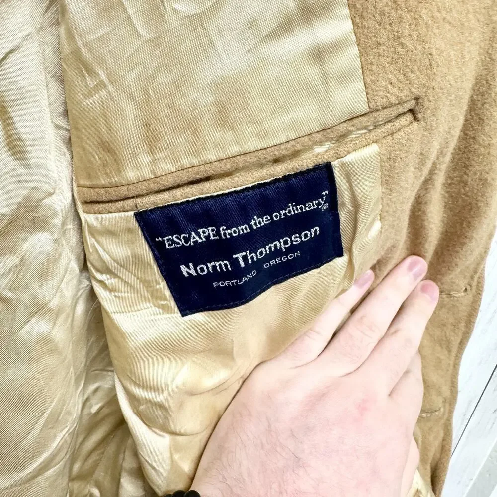 Vtg Camel Hair Norm Thompson Jacket Men Chest 44
